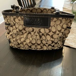 Brown & tan COACH bag (used)